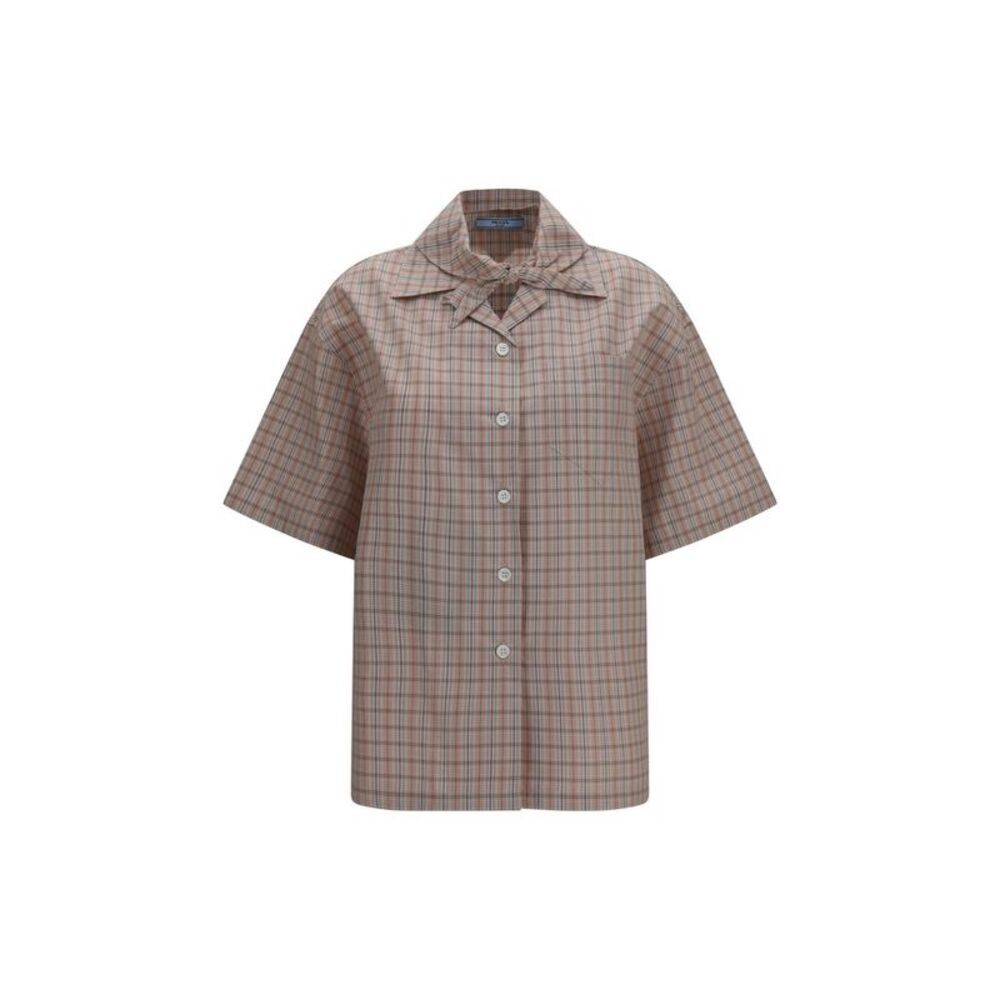 Prada Multicolor Cotton Shortsleeve Women's Shirt